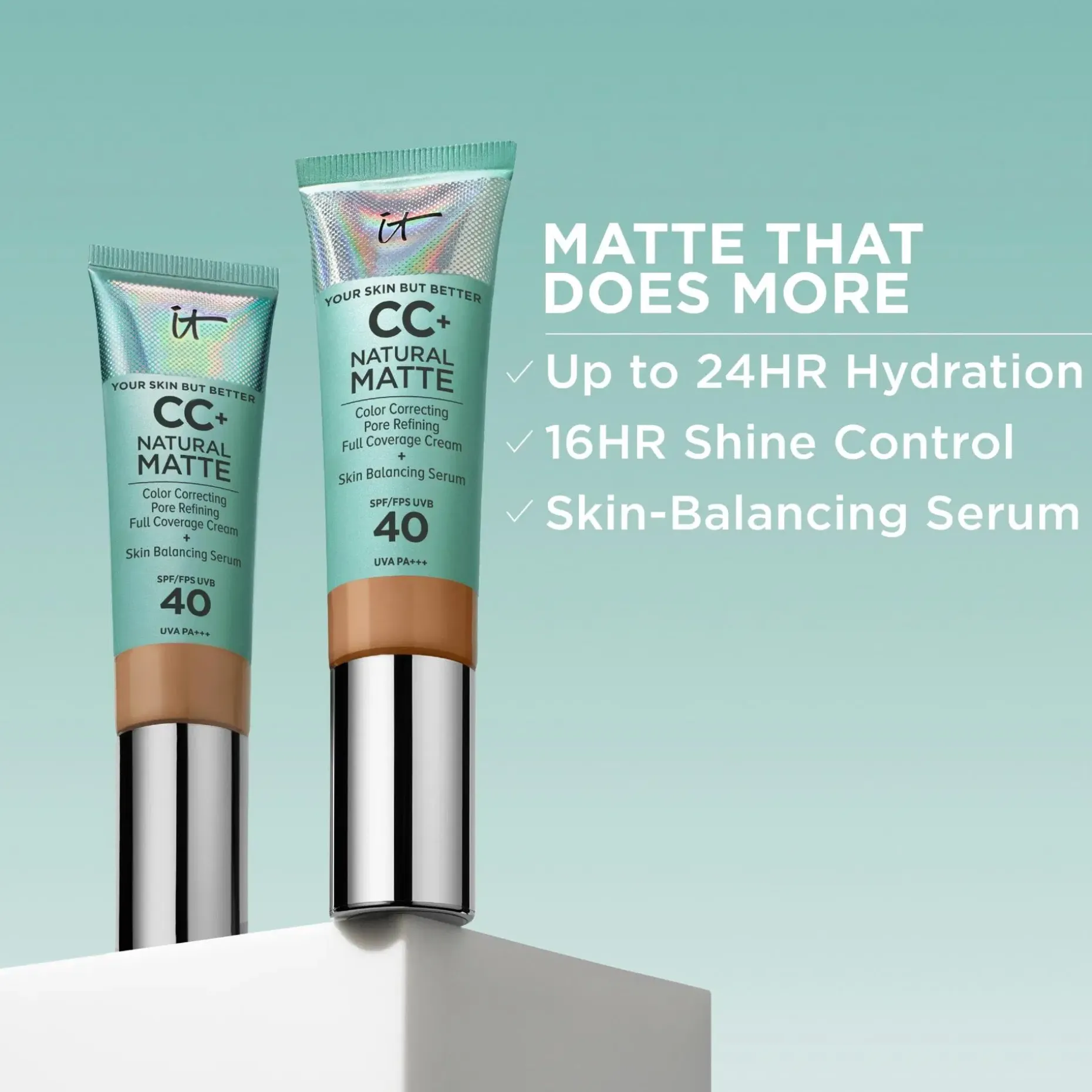 IT Cosmetics CC+ Cream Natural Matte Foundation SPF 40 meikkivoide 32 ml