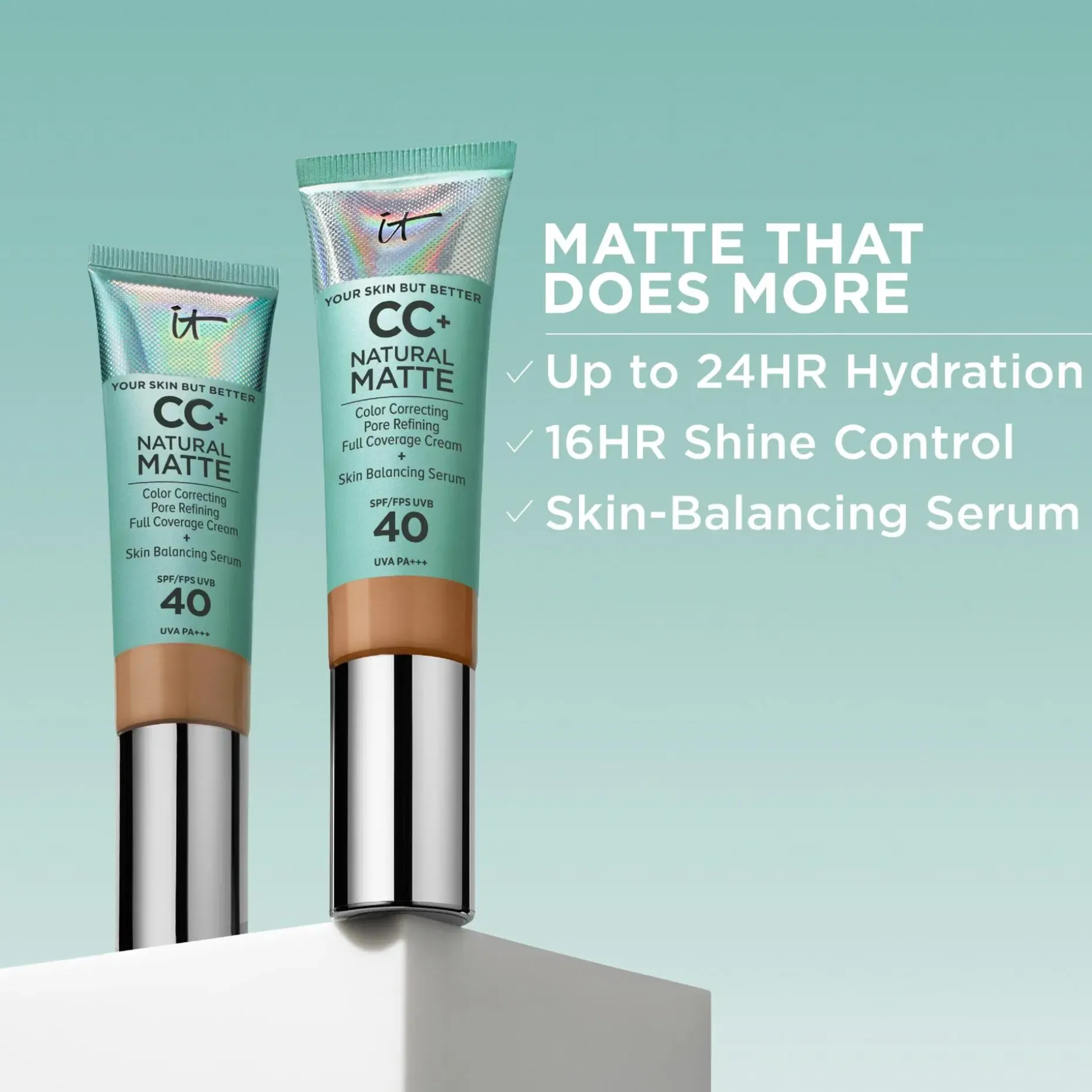 IT Cosmetics CC+ Cream Natural Matte Foundation SPF 40 meikkivoide 32 ml