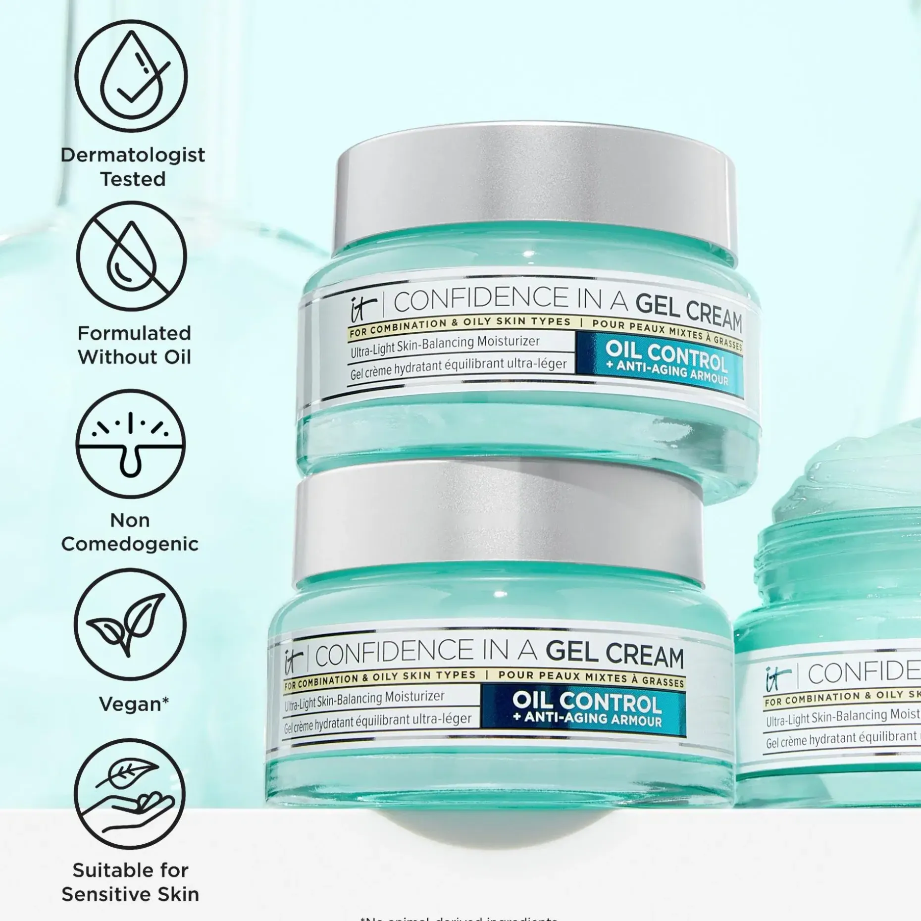 IT Cosmetics Confidence In a Cream Oil Control Moisturizer geelivoide 60 ml