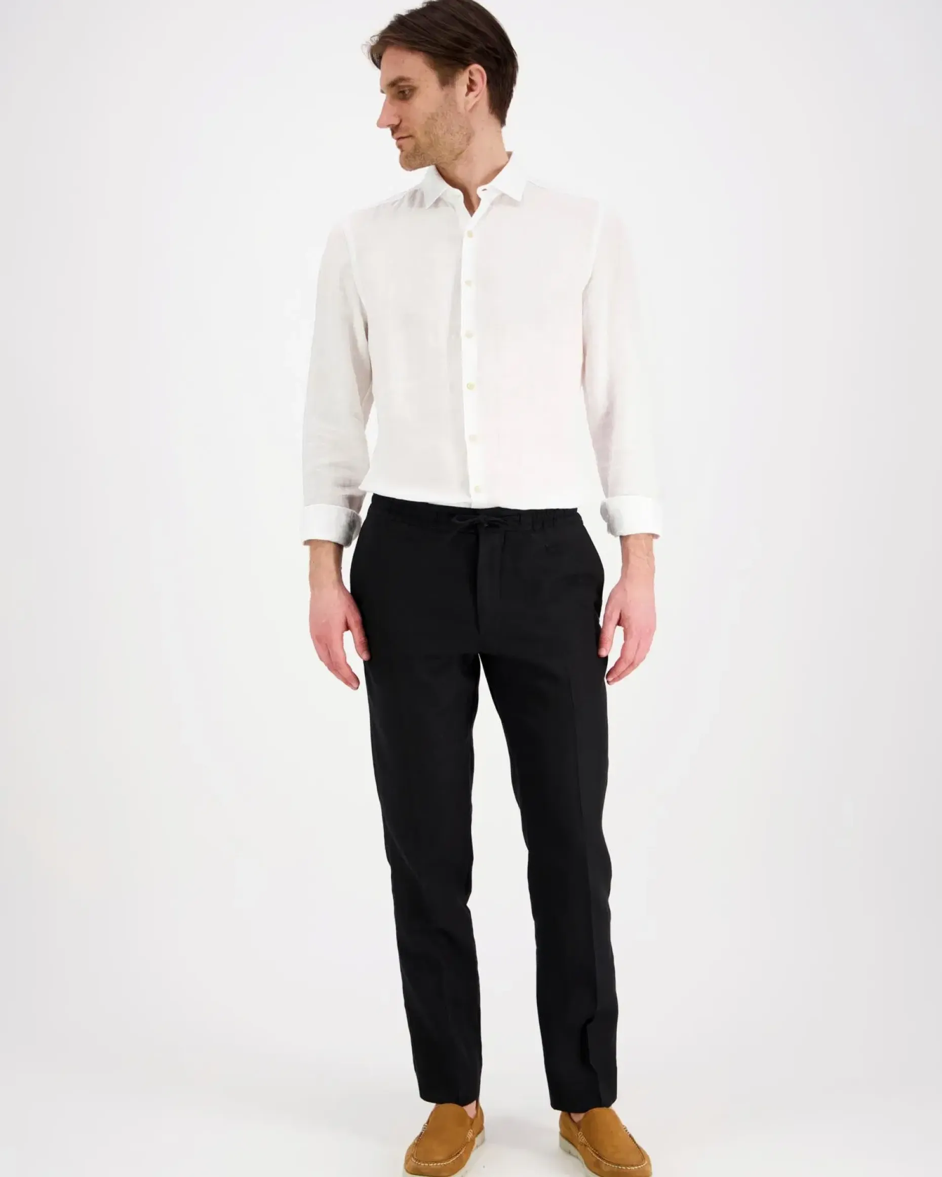 J.Lindeberg Soren draped Linen Pants housut