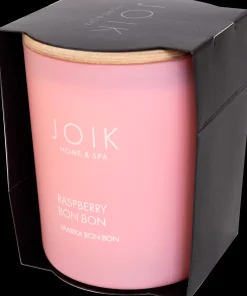 Joik Home & Spa Tuoksukynttilä Raspberry Bon Bon puukannella 150 g