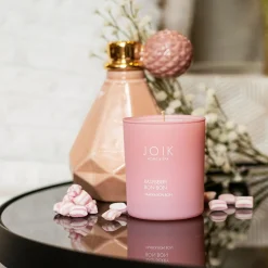 Joik Home & Spa Tuoksukynttilä Raspberry Bon Bon puukannella 150 g