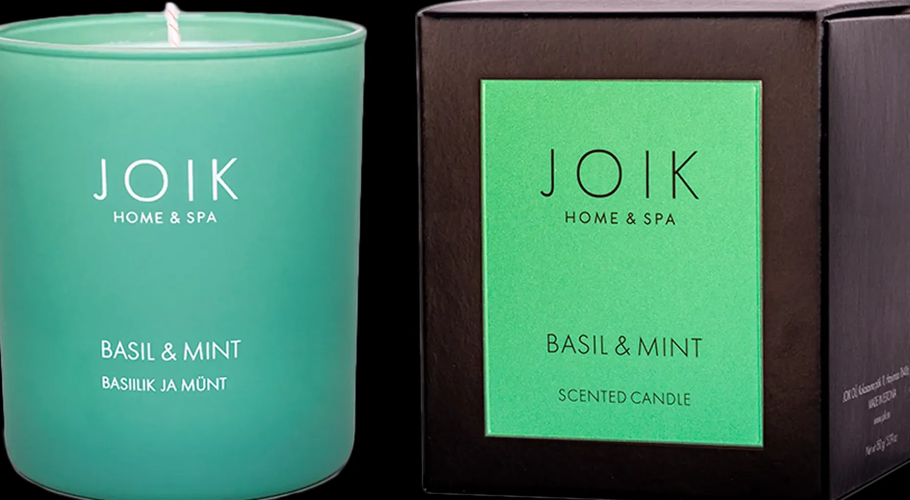 Joik Home & Spa Tuoksukynttilä Basil & Mint 150 g