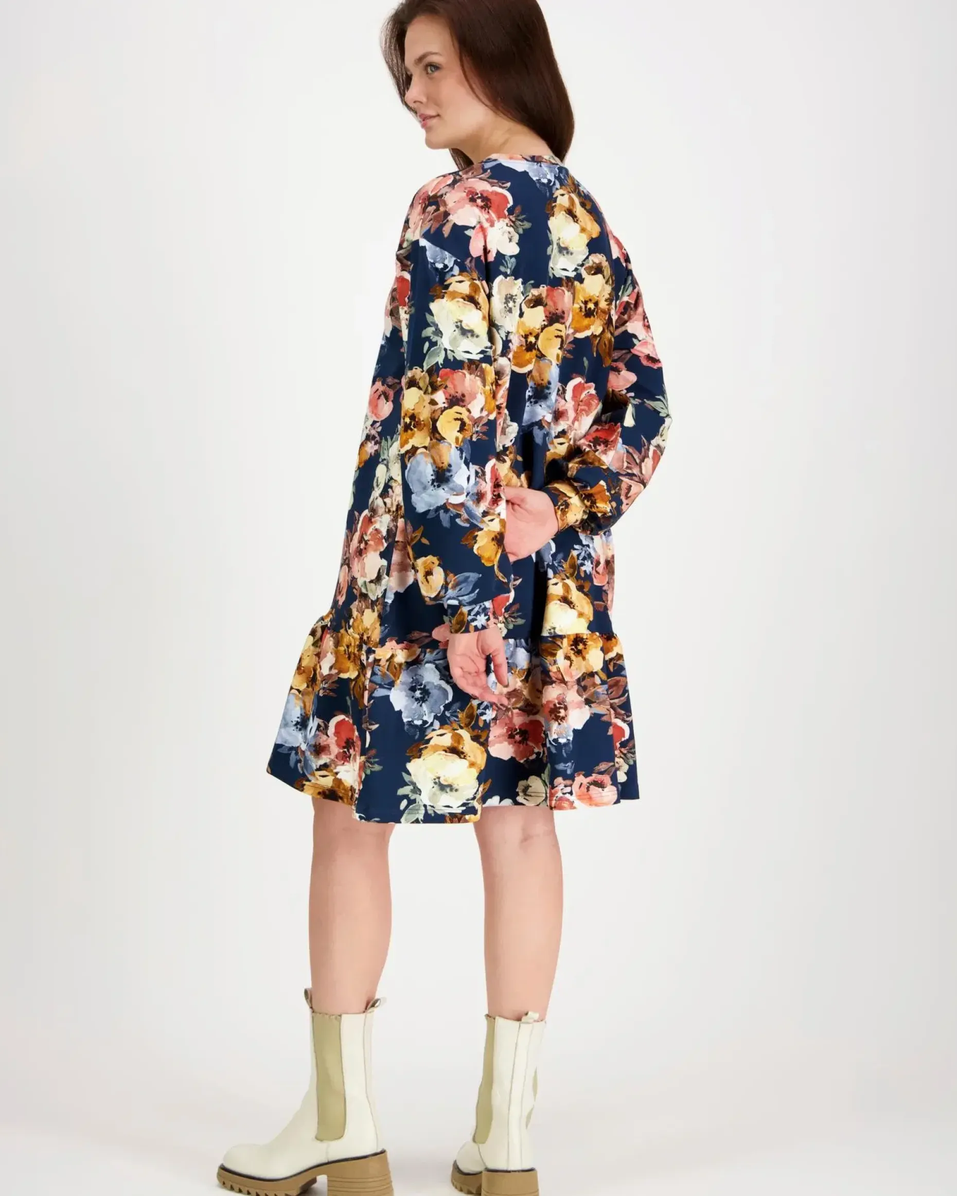 Kaiko Moss Rose Ruffle College mekko