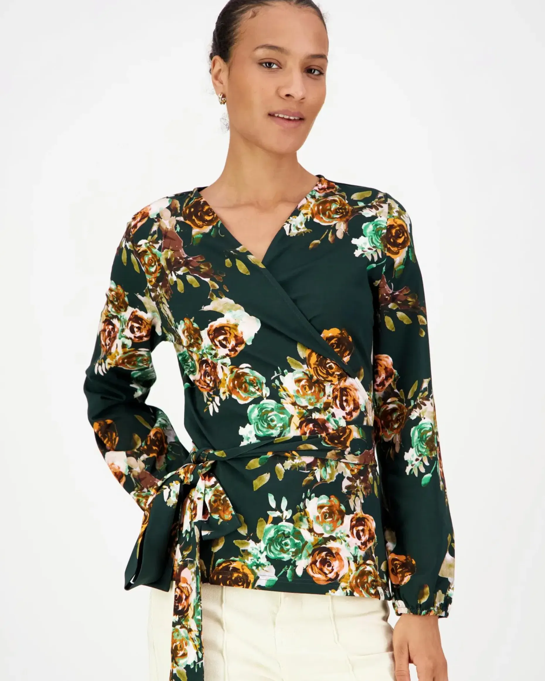 Kaiko Rose Yard Green Soft Wrap pusero
