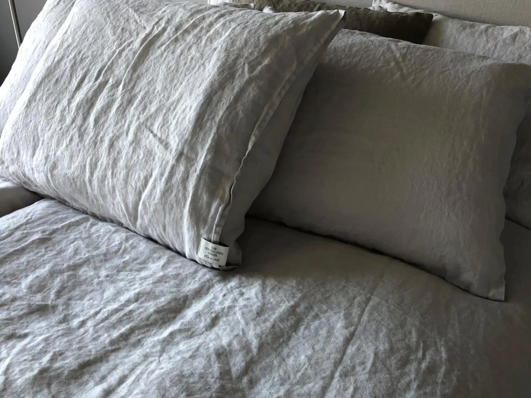 Käinby1925 Heaven Linen tyynyliina 50x60cm vaalean harmaa