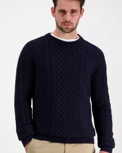 Knowledge cotton apparel Organic Cotton Cable Knit GOTS neule
