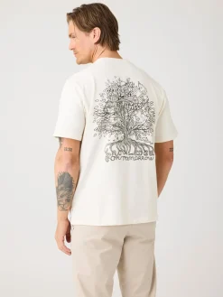 Knowledge cotton apparel Big owl print tee t-paita