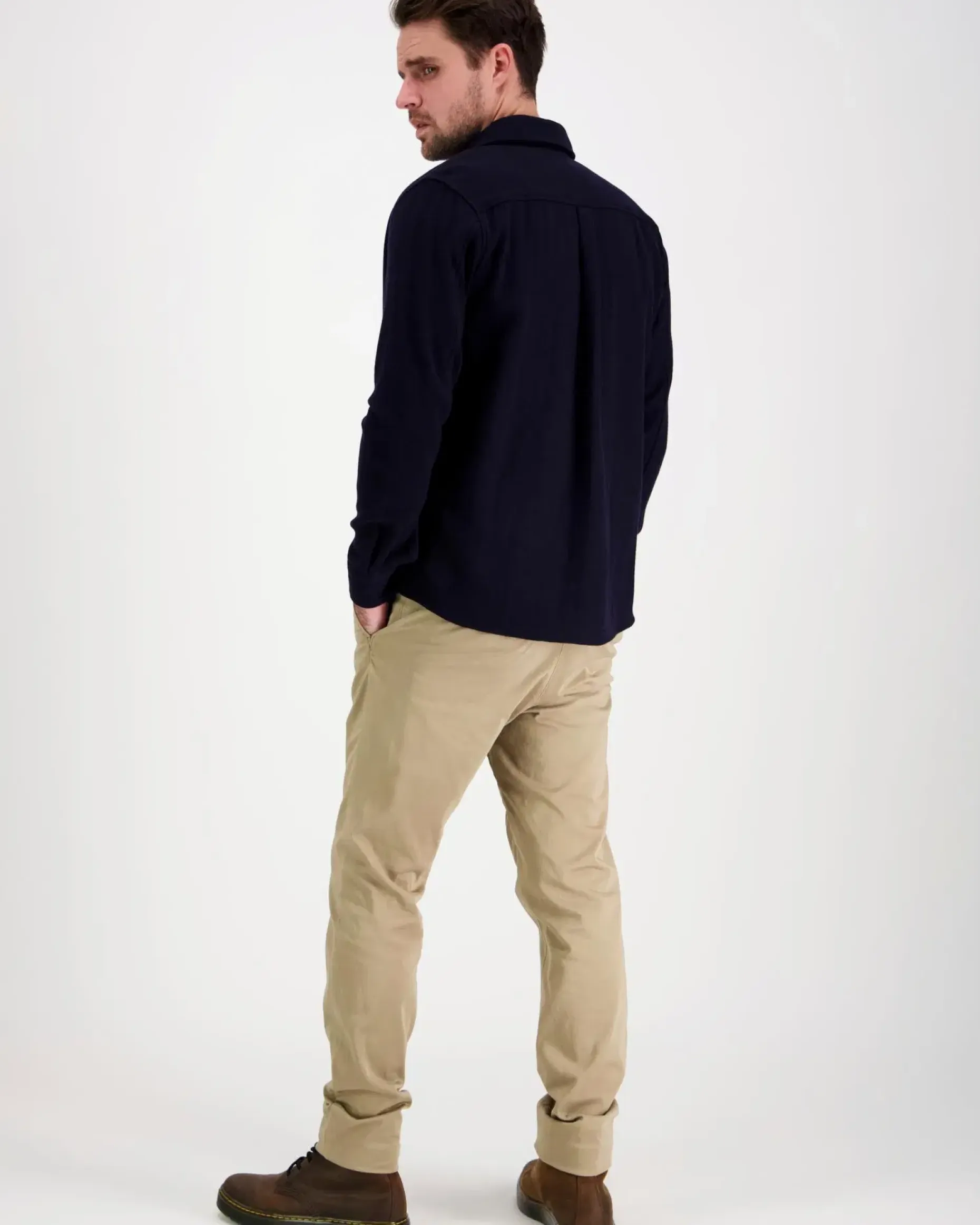 Knowledge cotton apparel Merino Wool Shirt RWS paitatakki