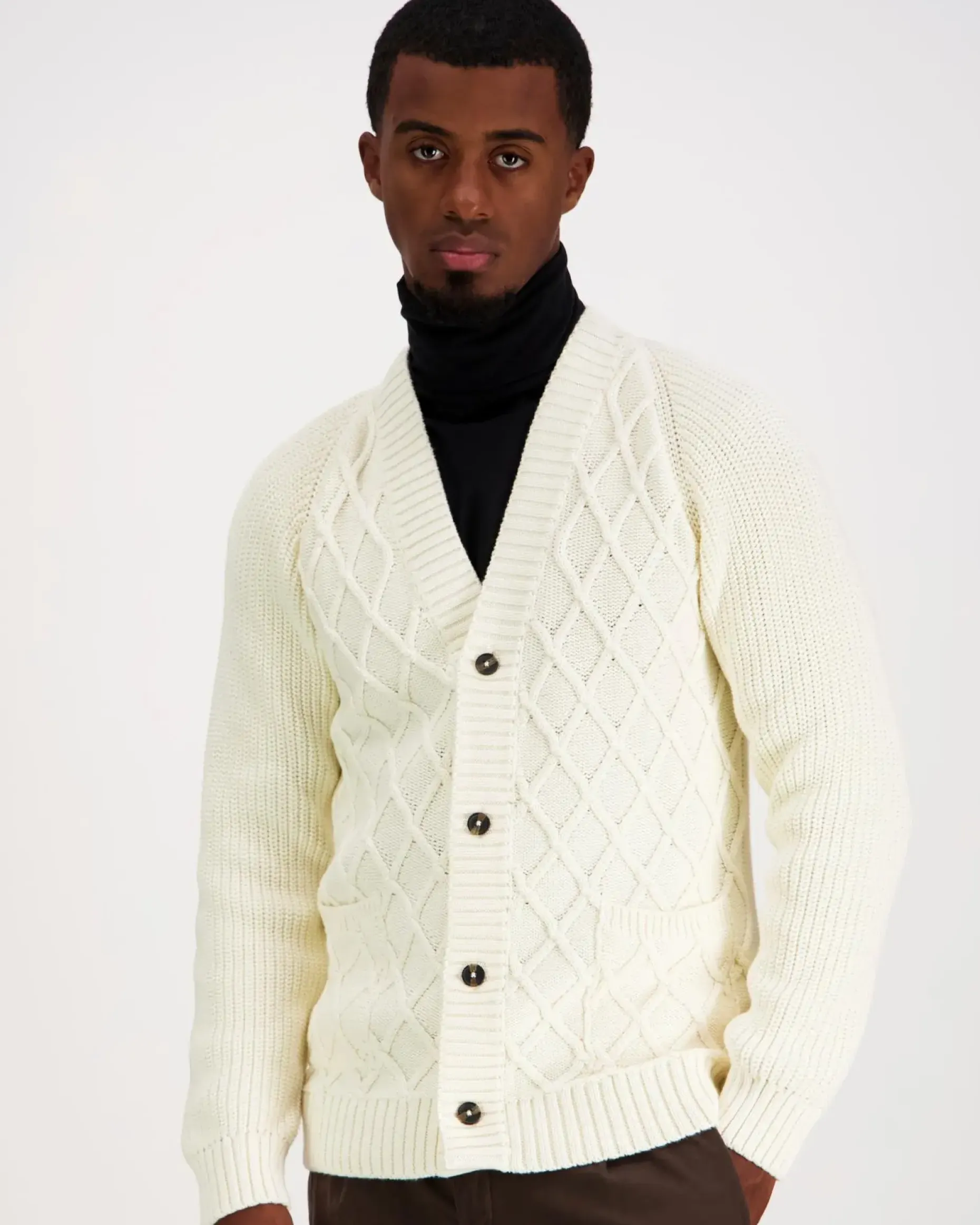 Knowledge cotton apparel Organic Cotton Diamond Knit GOTS neule