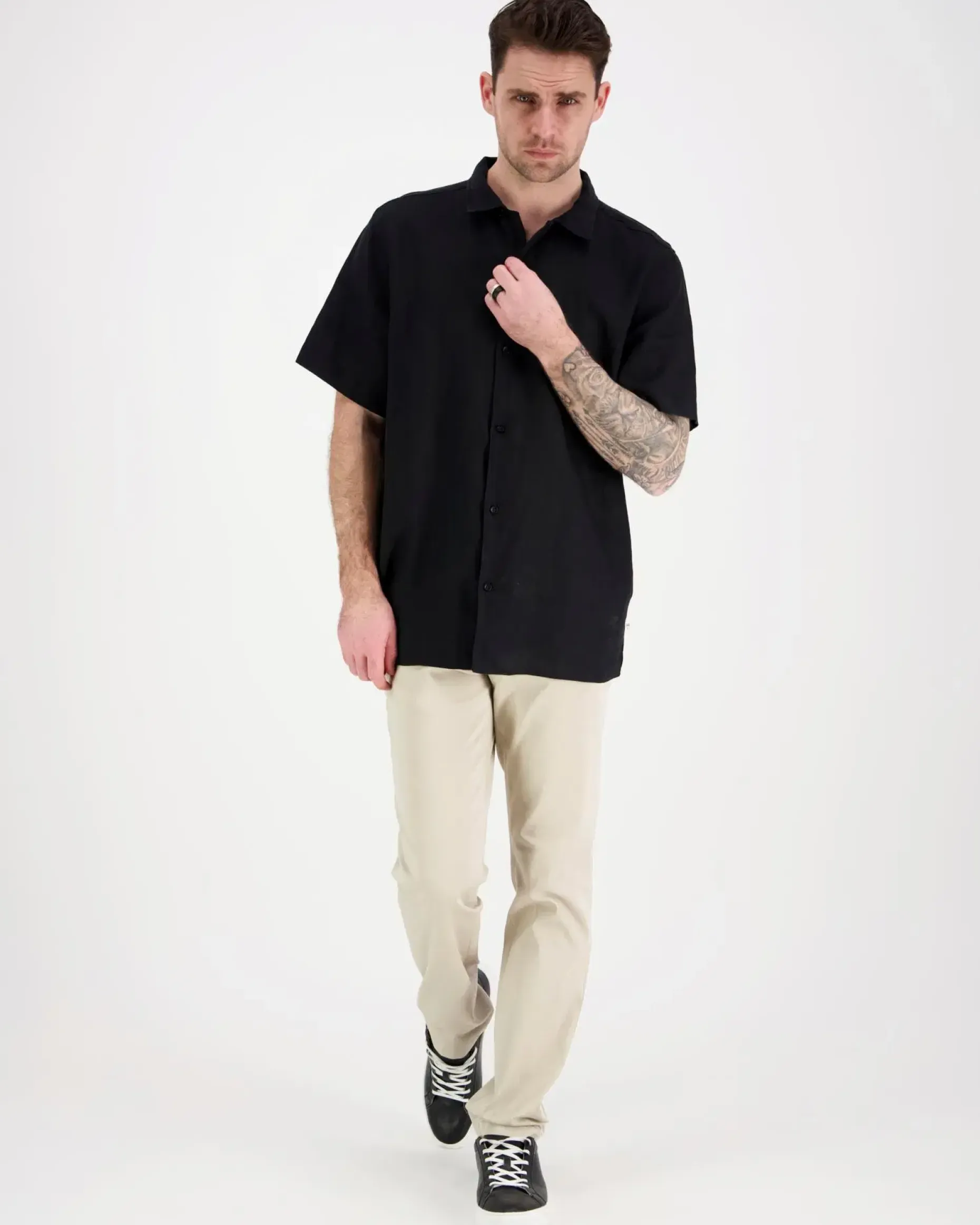Knowledge cotton apparel 1090010 kauluspaita ss