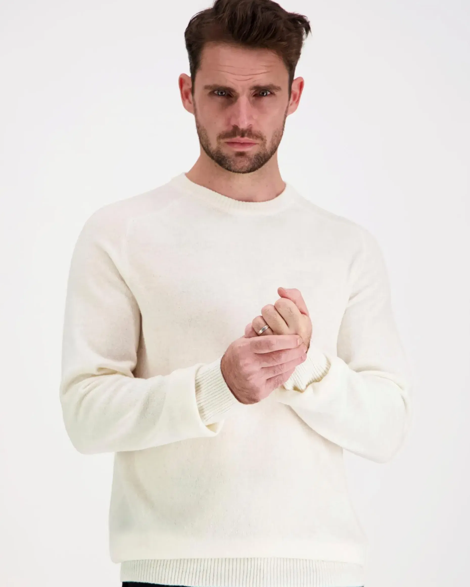 Knowledge cotton apparel Lambswool Crew Neck RWS neule