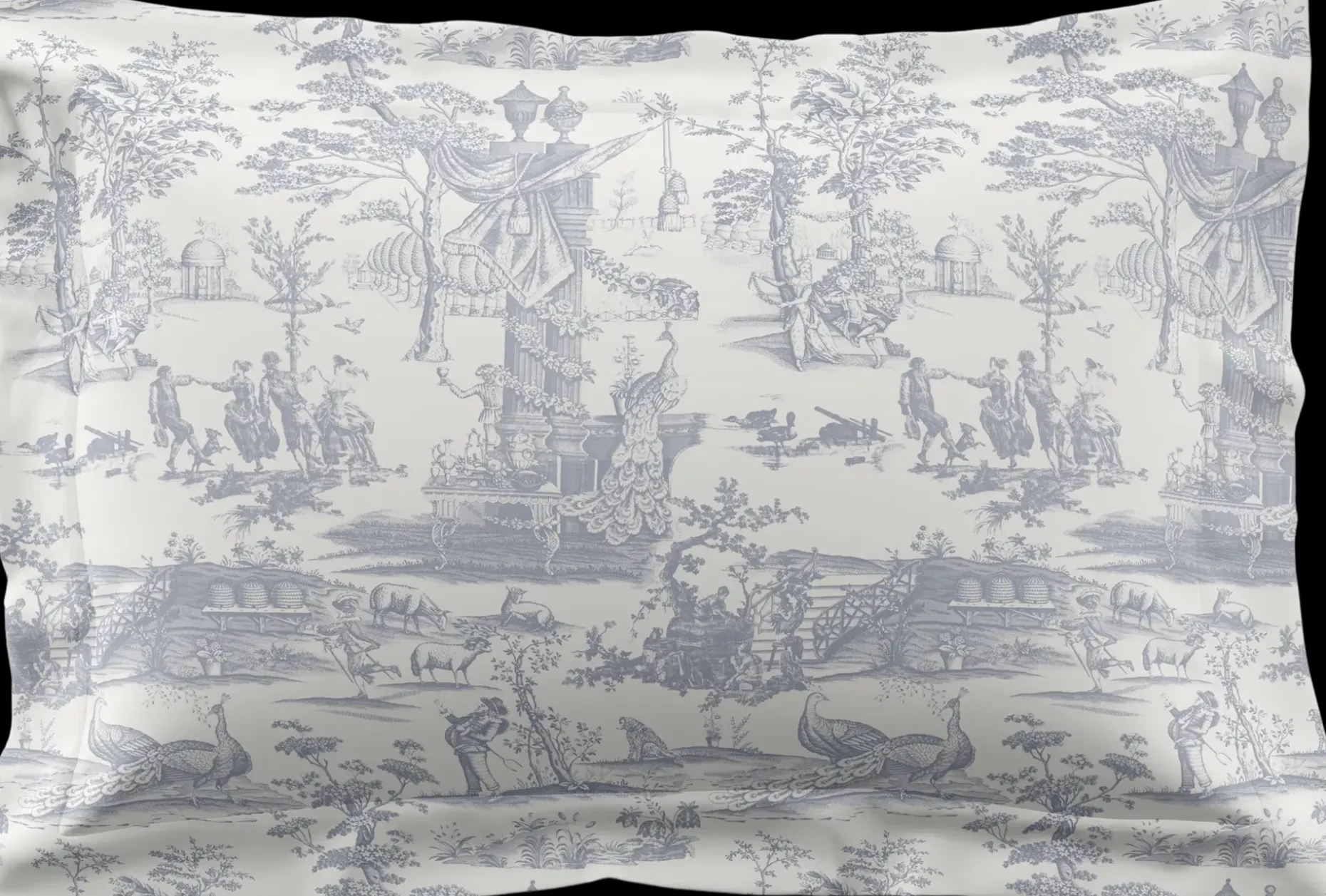 Laura Ashley Braysmith Toile satiinityynyliina 50x60cm harmaa