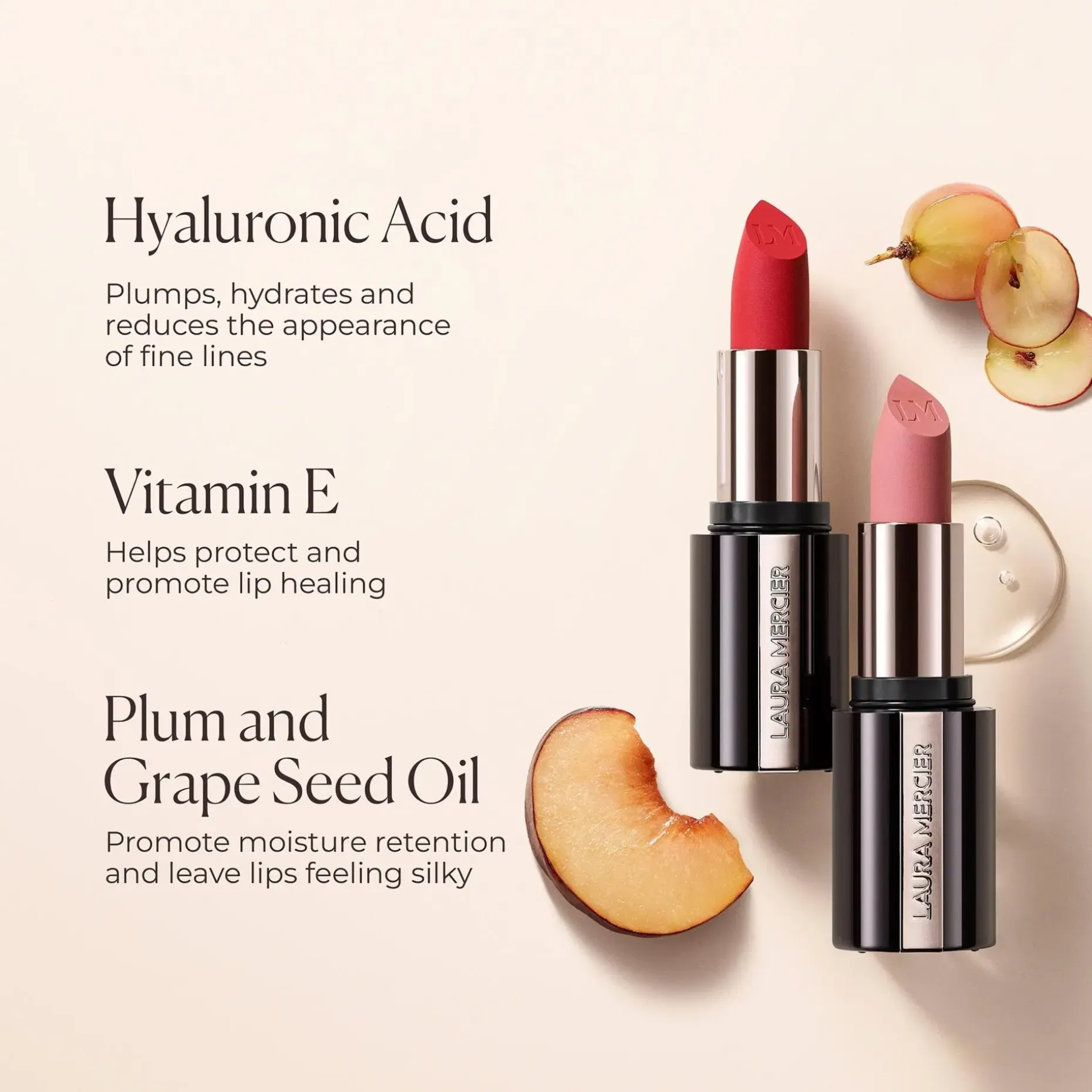 Laura Mercier Caviar Smoothing Matte Lipstick Refill mattahuulipunan täyttöpakkaus 3,8 g