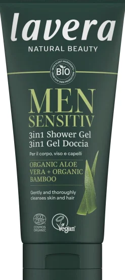 lavera Men Sensitiv 3IN1 suihkugeeli vartalolle ja hiuksille 200 ml