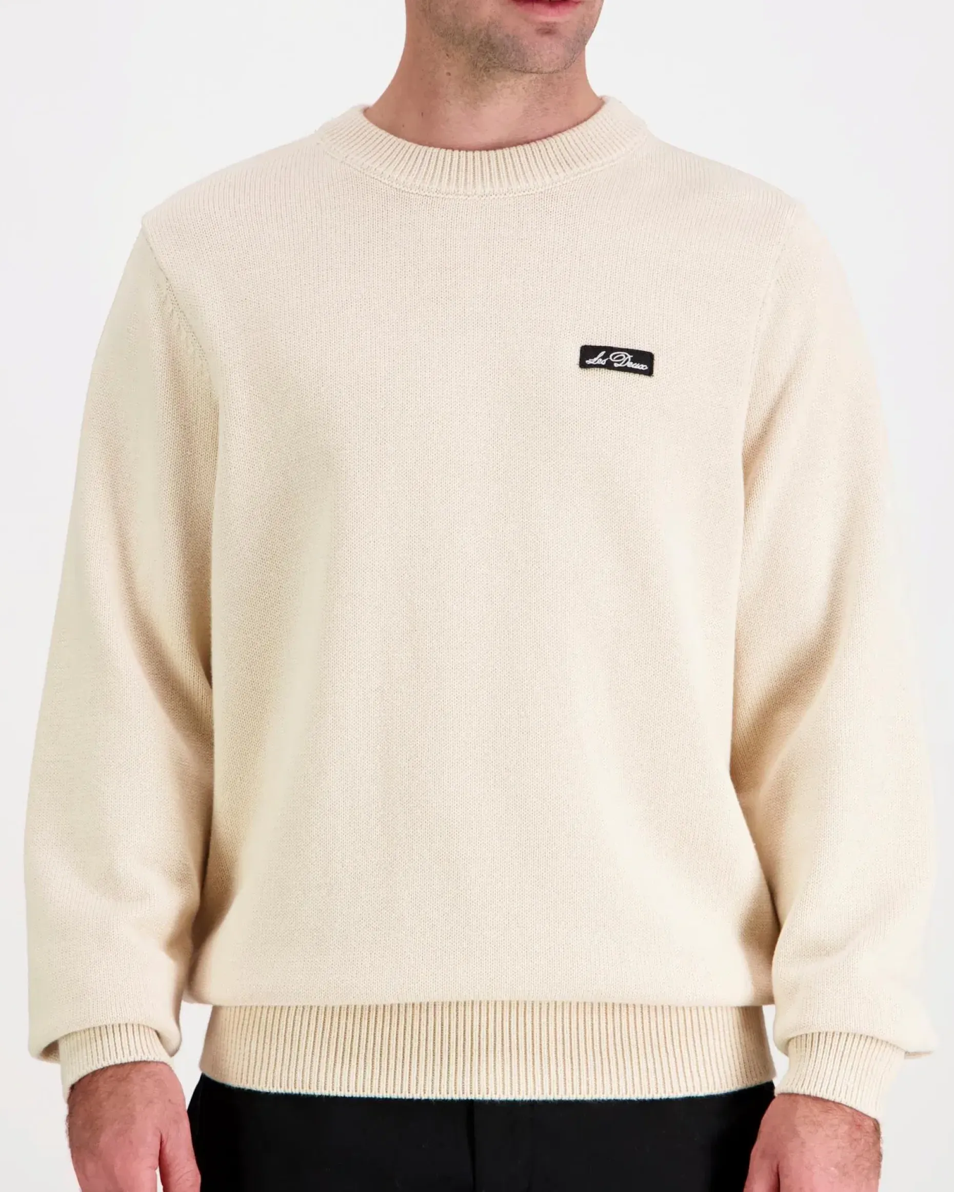 Les Deux Gary Patch Crewneck Knit neule