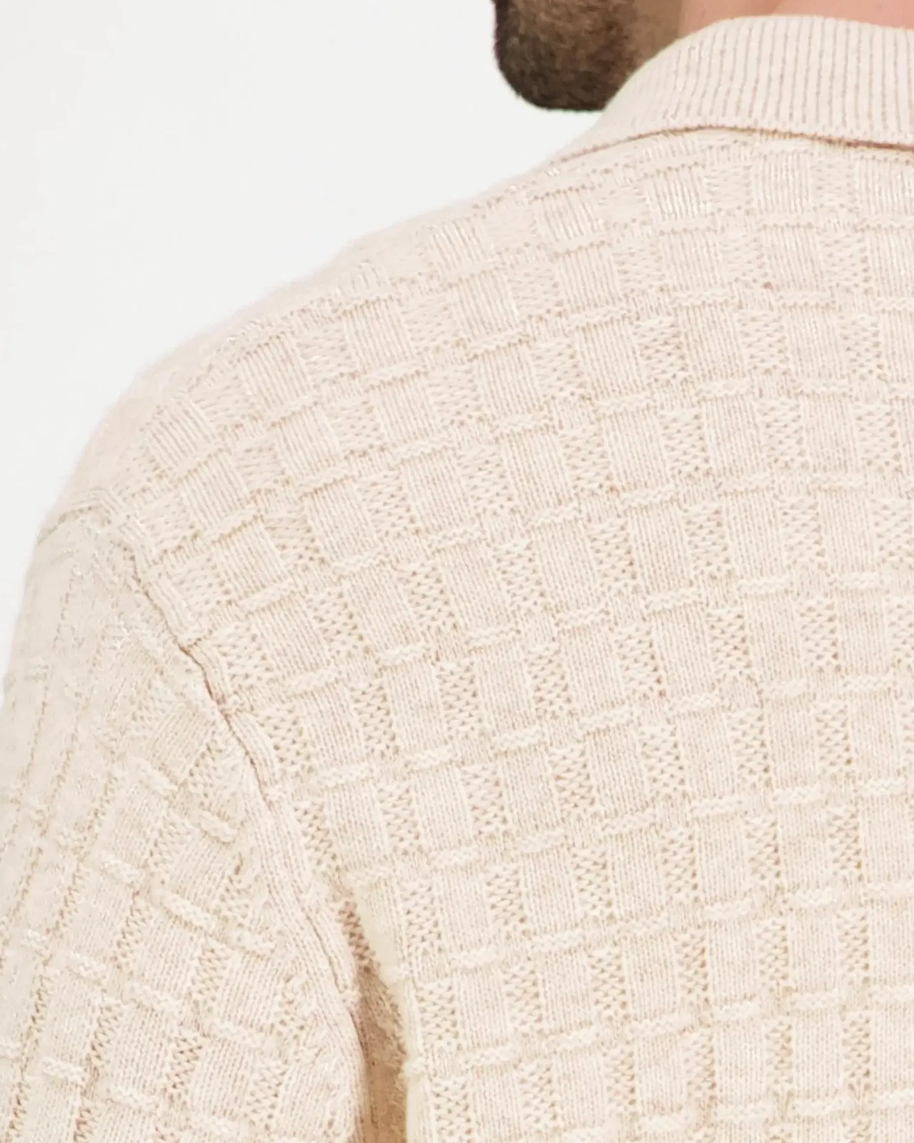 Les Deux Gustav Squared Structure Polo Knit neule