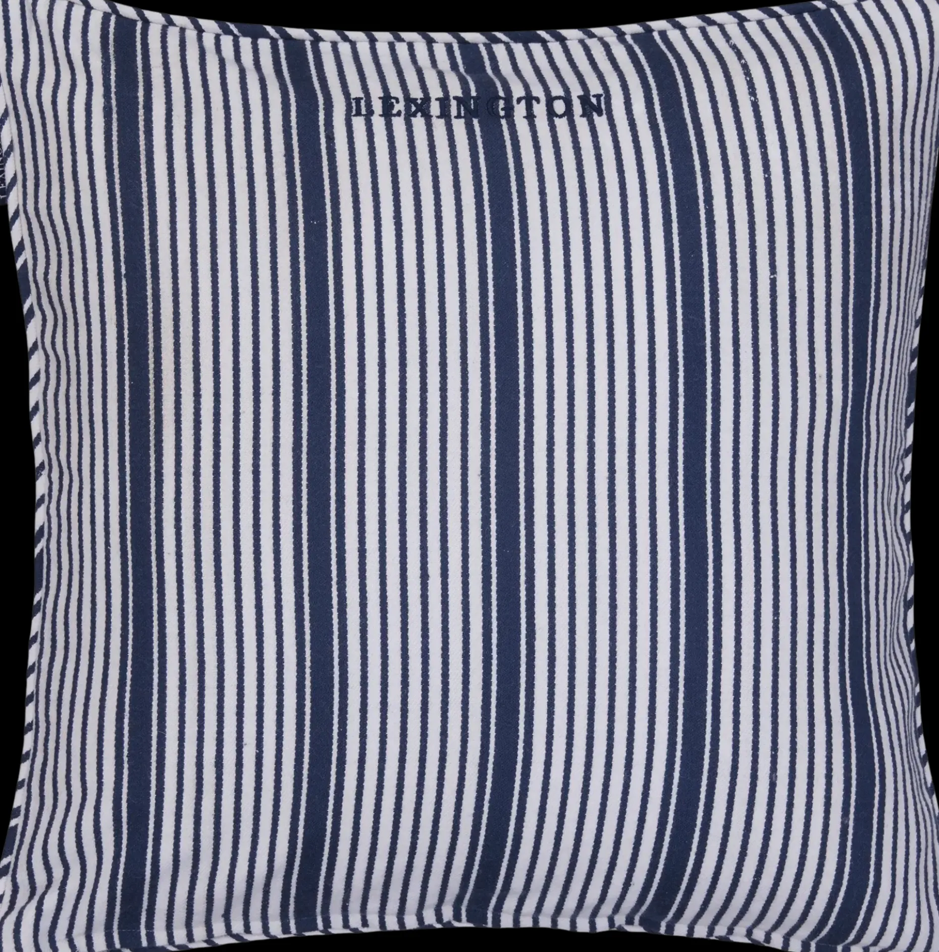 Lexington Classic raidallinen tyynynpäällinen 50x50cm valkoinen/tummansininen