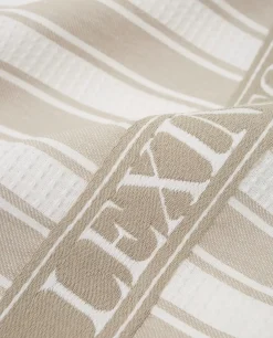 Lexington Icons vohveli twill keittiöpyyhe 50x70cm beige/valkoinen