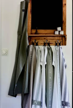 Lexington Icons vohveli twill keittiöpyyhe 50x70cm musta/valkoinen