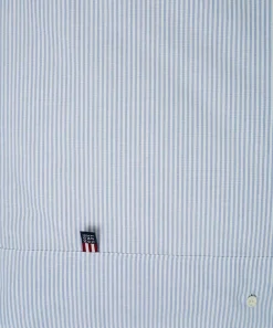 Lexington Pin Point pussilakana sininen/valkoinen 150x210cm