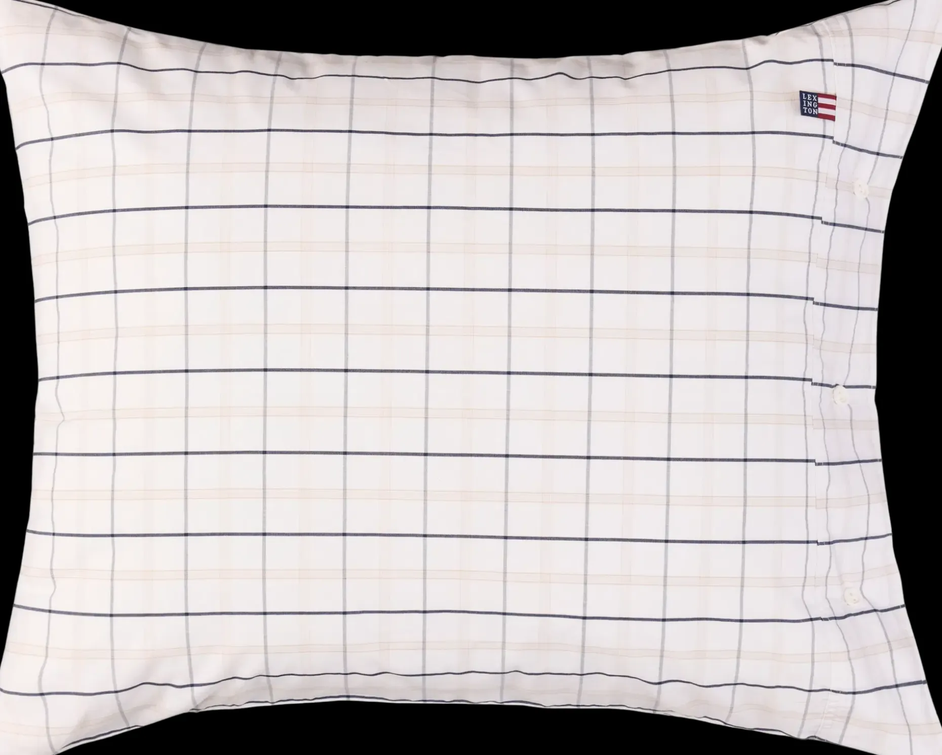 Lexington Poplin tyynyliina 50x60cm valkoinen/beige/tummansininen