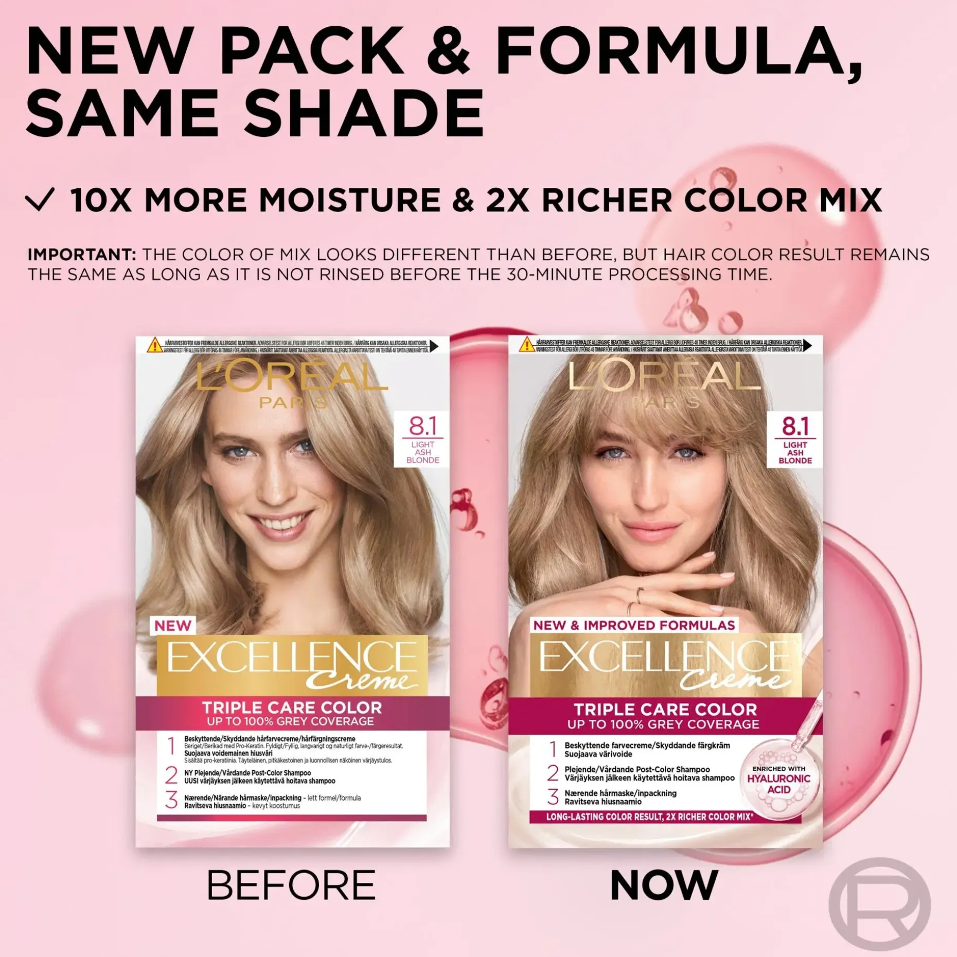 L'Oréal Paris Excellence Creme 8.1 Light Ash Blonde Keskivaalea Tuhka kestoväri 1kpl