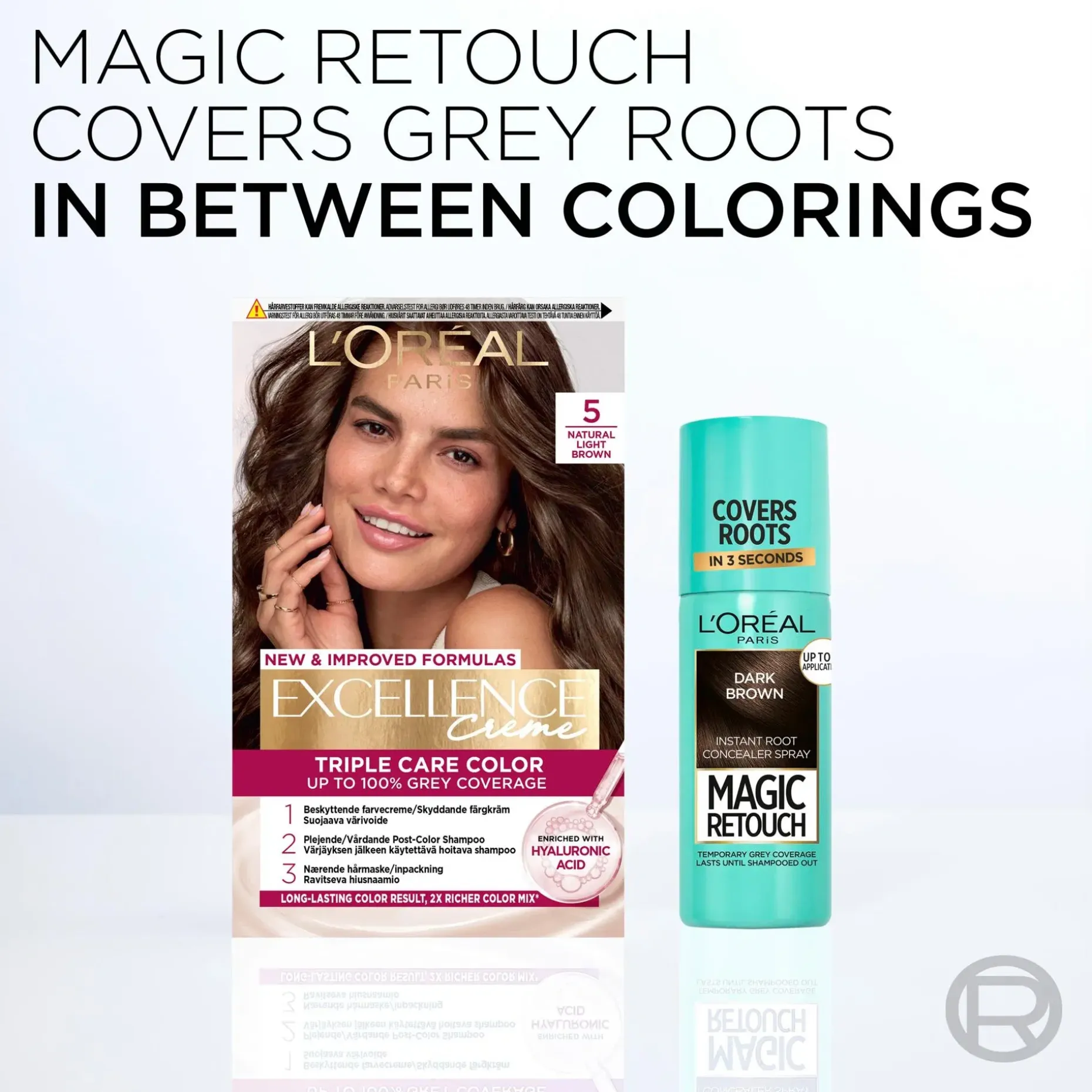 L'Oréal Paris Magic Retouch Black Suihkutettava tyvisävyte 75ml