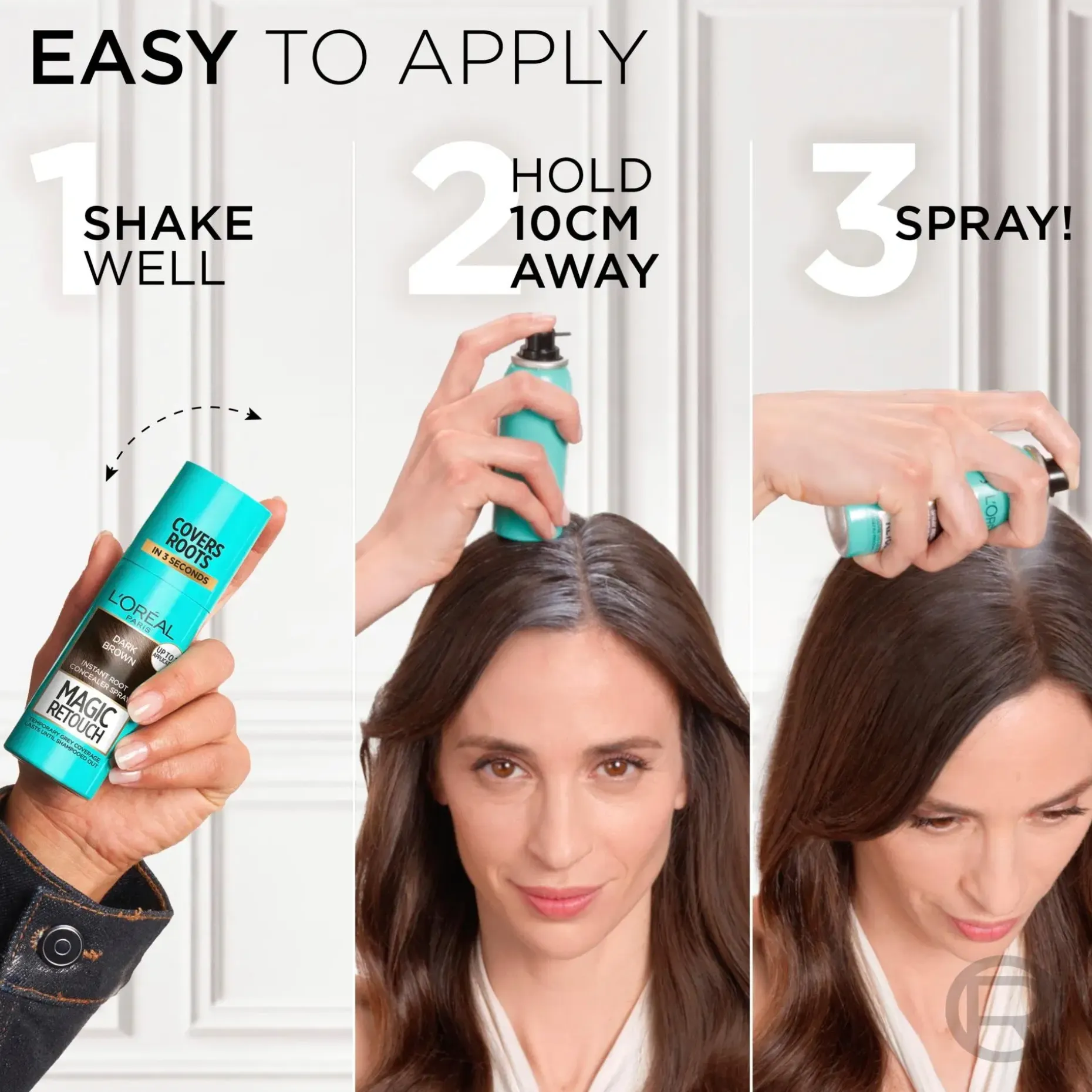 L'Oréal Paris Magic Retouch Dark Brown Suihkutettava tyvisävyte 75ml