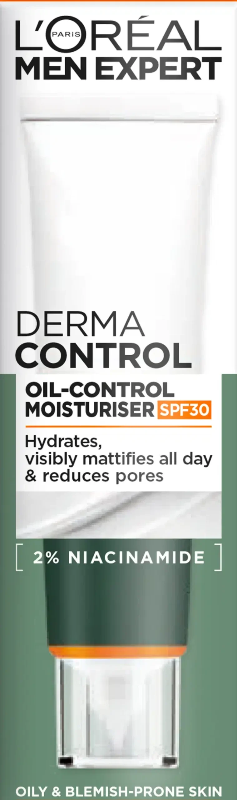 L'Oréal Paris Men Expert Derma Control päivävoide SPF30 herkälle iholle 40 ml