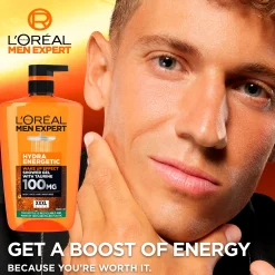 L'Oréal Paris Men Expert Hydra Energetic suihkugeeli normaalille iholle 1000 ml