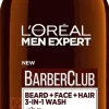 L'Oréal Paris Men Expert Barber Club 3-In-1 Wash Parralle, kasvoille ja hiuksille 200ml