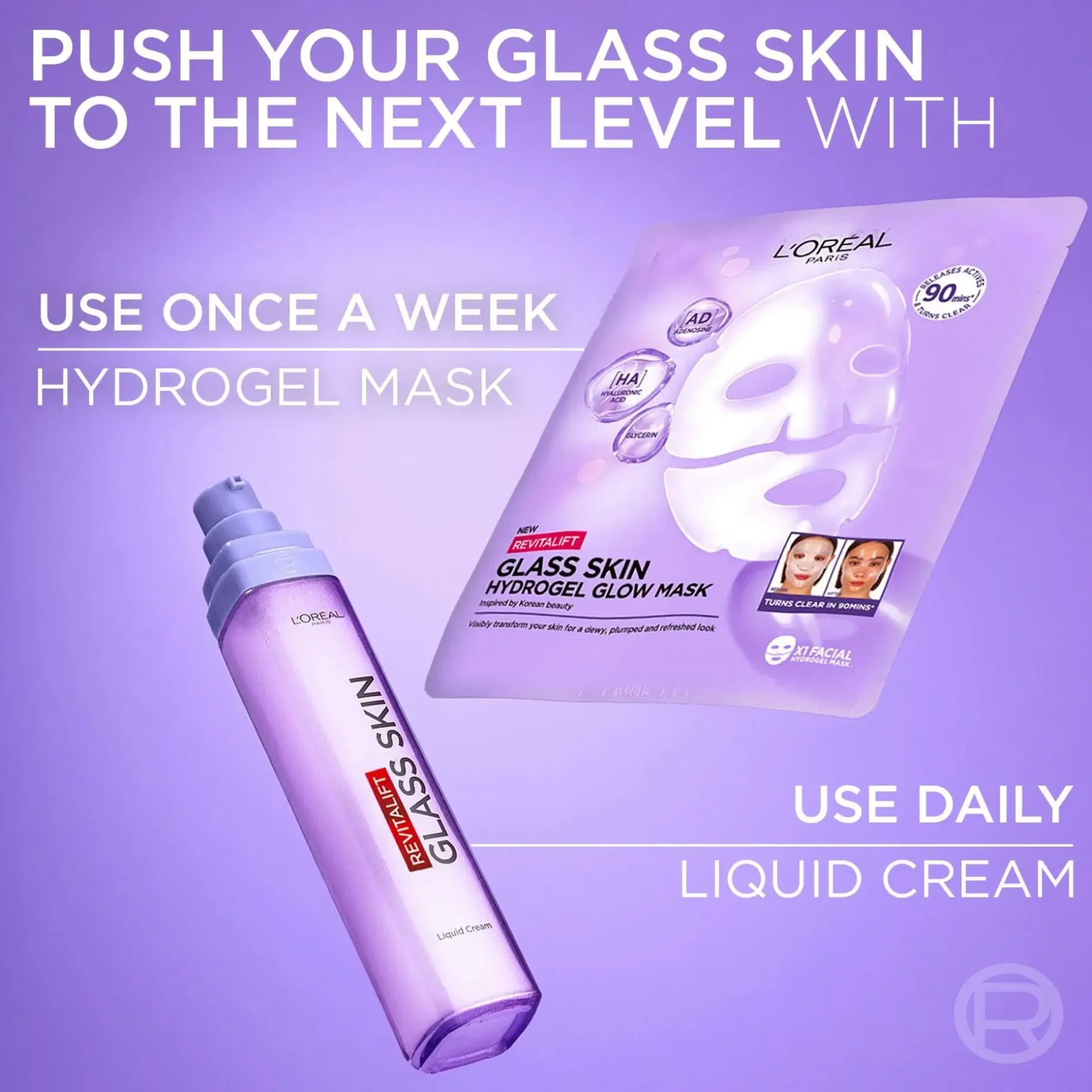 L'Oréal Paris Revitalift Filler Glass Skin Nestemäinen Päivävoide normaalille iholle 50 ml