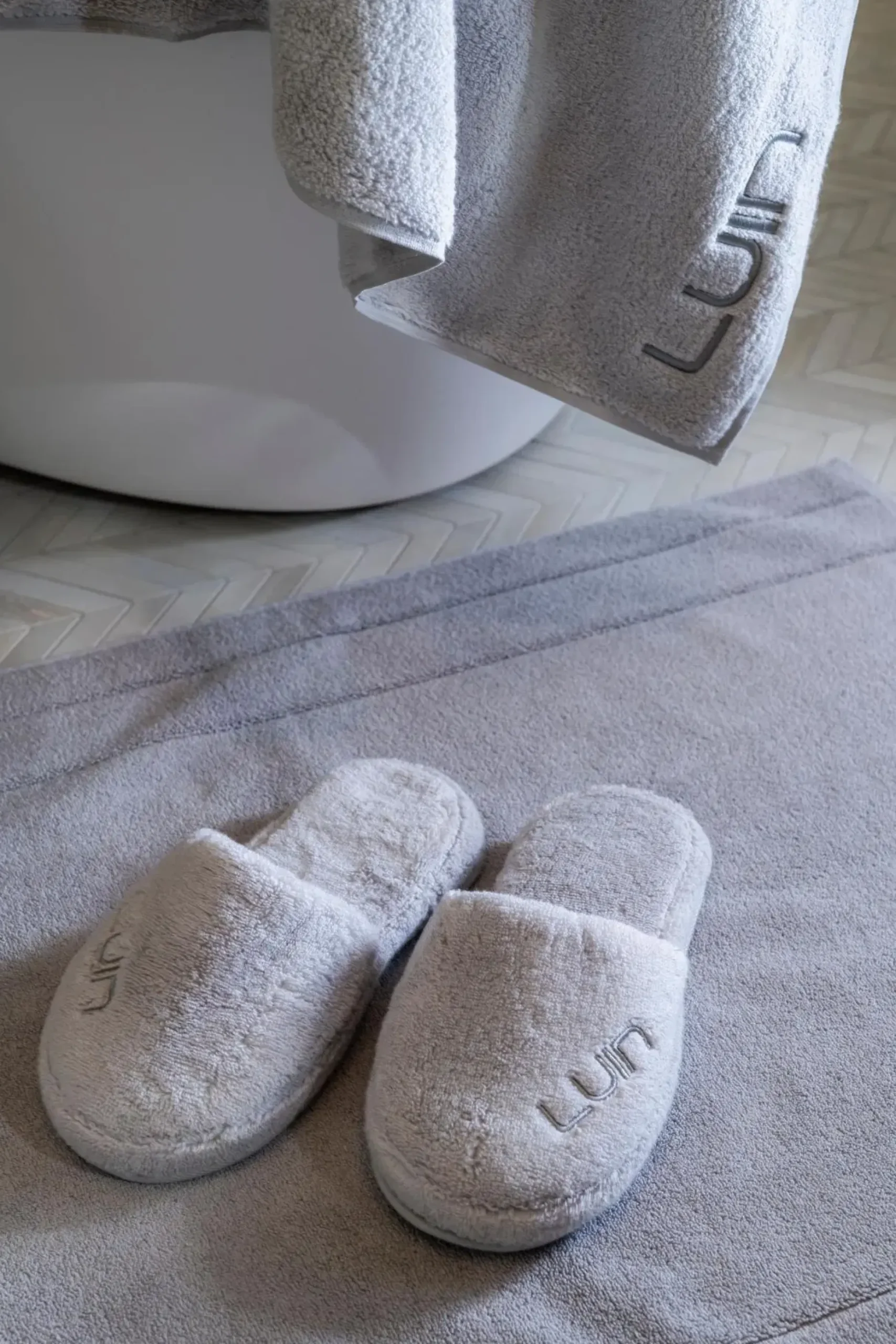 Luin Living Cosy Kylpytossut pearl grey S/M