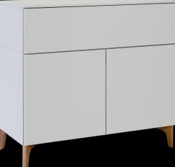 Lundia Fuuga -senkki, leveillä laatikolla ja pariovilla, cashmere, pähkinän sävyiset jalat