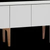 Lundia Fuuga tv-taso ovilla, cashmere, pähkinän sävyiset jalat