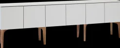 Lundia Fuuga tv-taso ovilla, cashmere, pähkinän sävyiset jalat