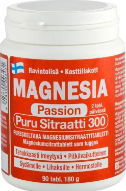 Magnesia Passion Puru Sitraatti 300 Magnesiumsitraattitabletti90 tabl