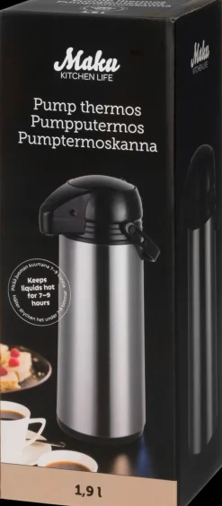 Maku Pumpputermos teräs 1,9 L
