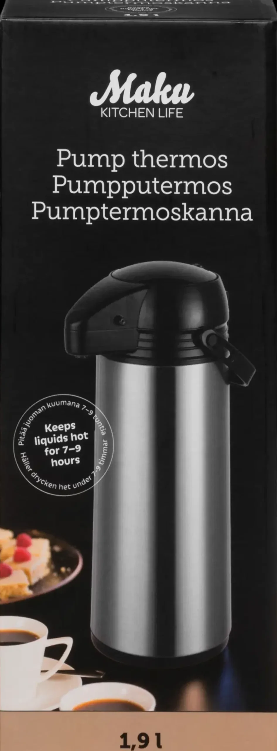 Maku Pumpputermos teräs 1,9 L