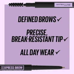 Maybelline New York Express Brow Ultra Slim 07 Black -kulmakynä 0,84g