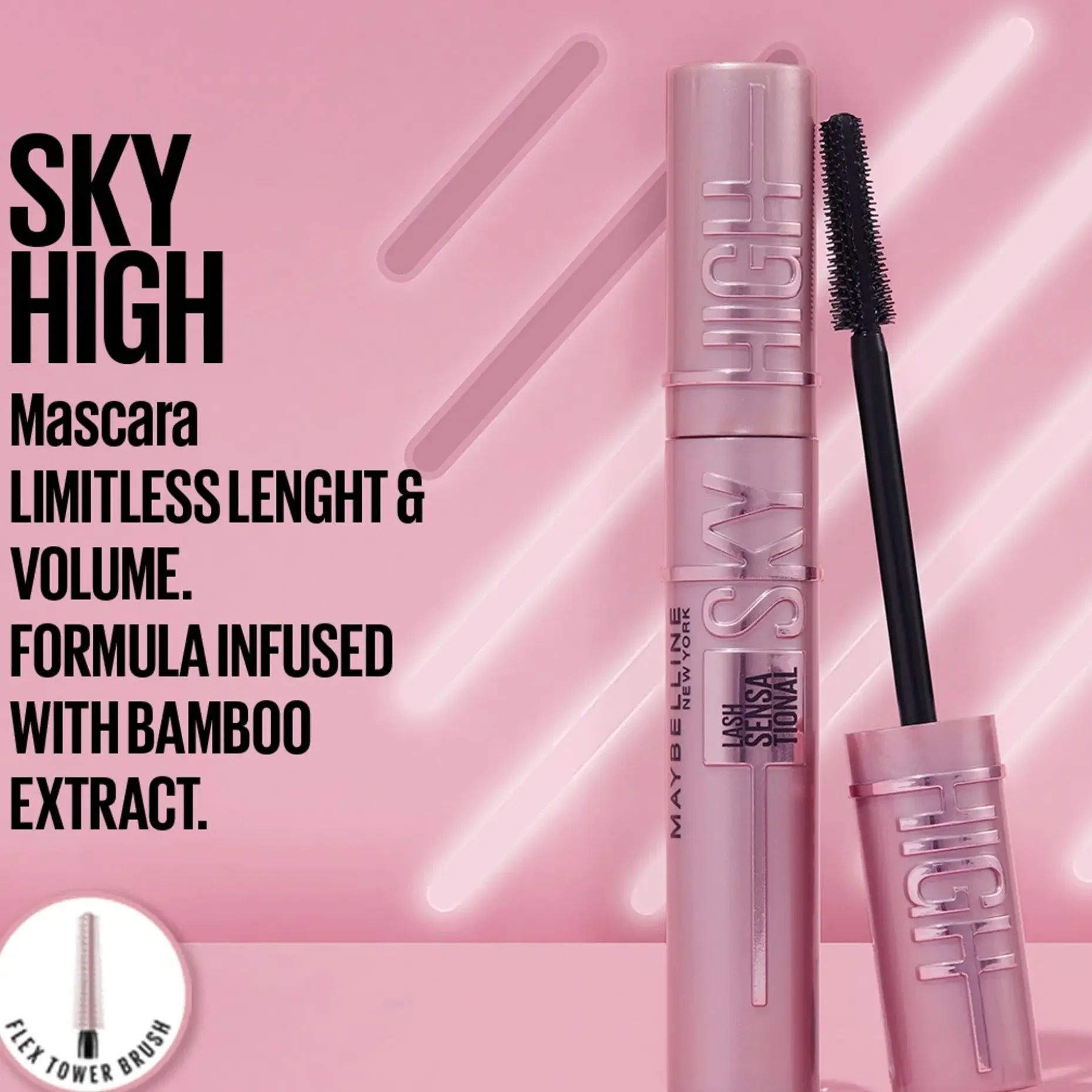 Maybelline New York Lash Sensational Sky High Black -maskara 7,5ml