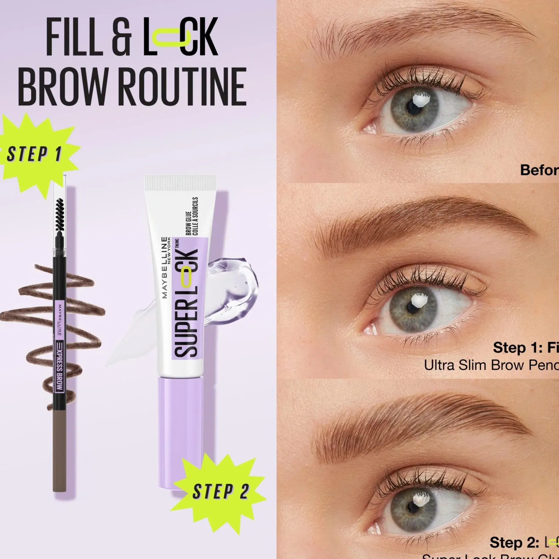 Maybelline New York Superlock Brow Glue kulmageeli 8g