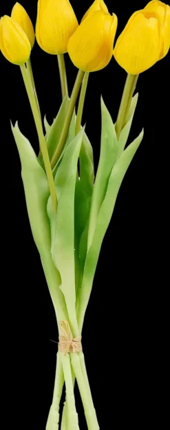 Mica decorations Sisutuskimppu Tulppaani 38x16x5 cm keltainen