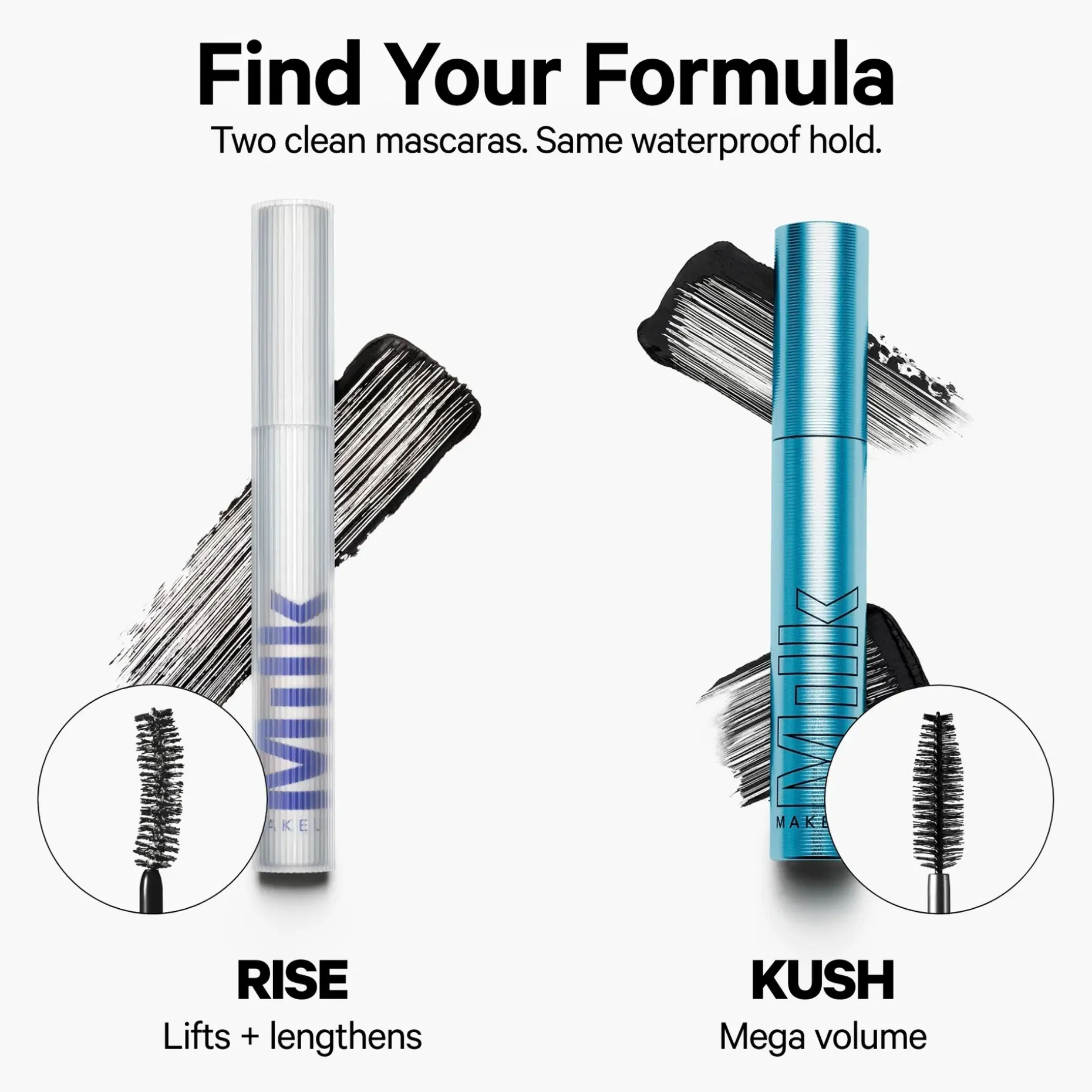 MILK Makeup RISE Waterproof Mascara ripsiväri 8 ml