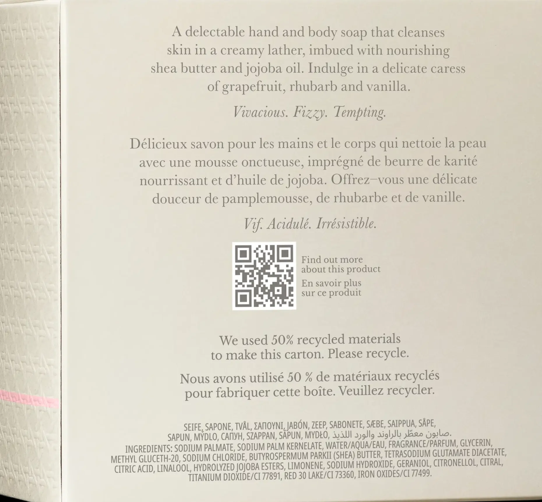 Molton Brown Delicious Rhubarb & Rose Perfumed Soap tuoksusaippua 150g