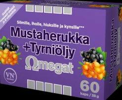Mustaherukka+Tyrniöljy Omegat 60 kaps Via Naturale