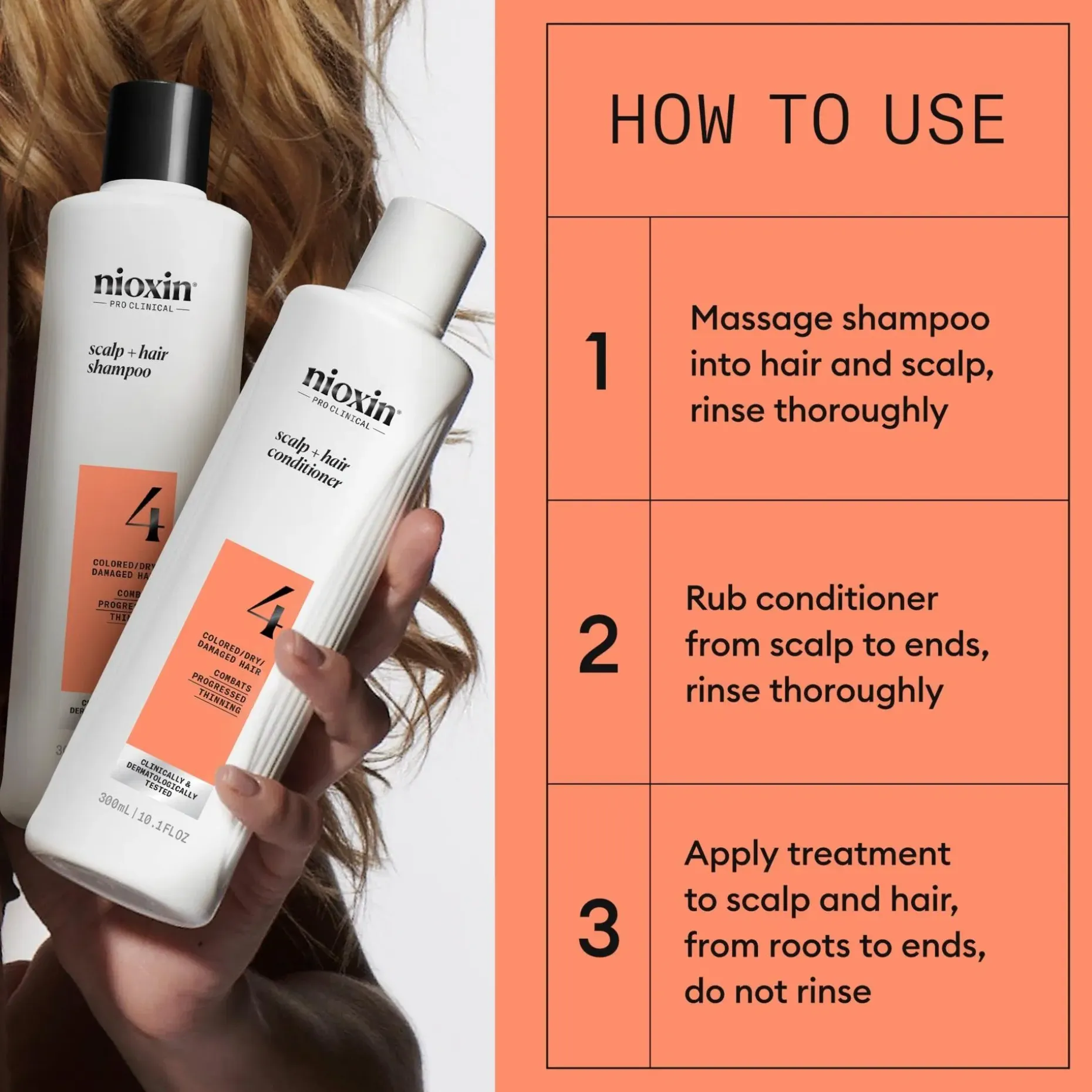 Nioxin System 4 KIT hoitopakkaus 300+300+100 ml