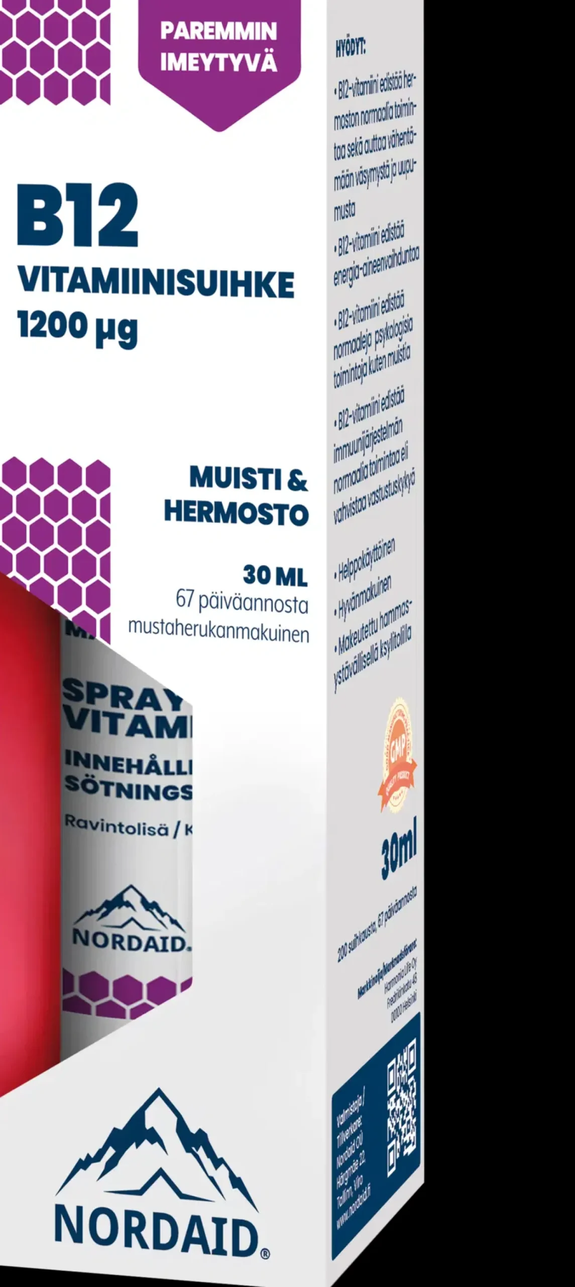 Nordaid B12-vitamiinisuihke 30 ml