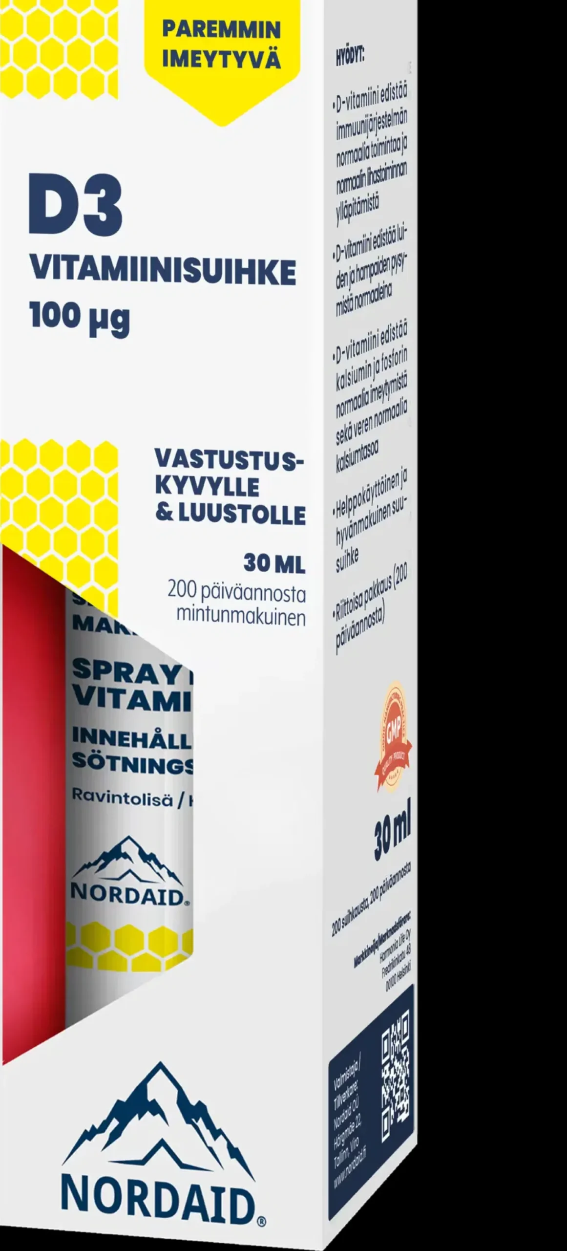 Nordaid D-vitamiinisuihke 100 mcg 30 ml